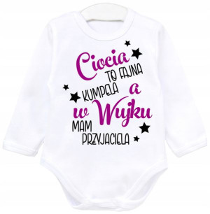 Body dł. rękaw Ciocia to fajna kumpela r. 62