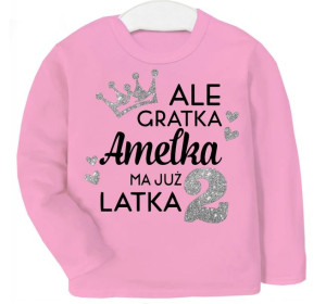 Bluzka URODZINY Ale gratka mam 2 latka IMIĘ r.110