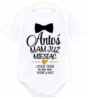 Body kr. rękaw Mam już miesiąc IMIĘ DZIECKA r. 68