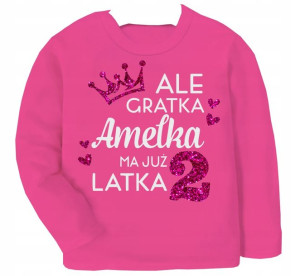 Bluzka URODZINY Ale gratka mam 2 latka IMIĘ r.86