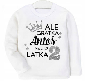 Bluzka koszulka Ale gratka mam 2 latka IMIĘ r 92