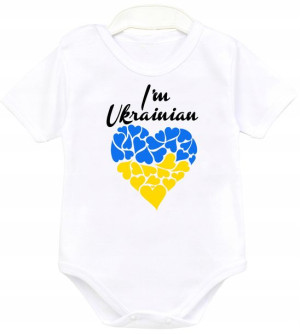 Body dziecięce patriotyczne I'M UKRAINIAN r. 62