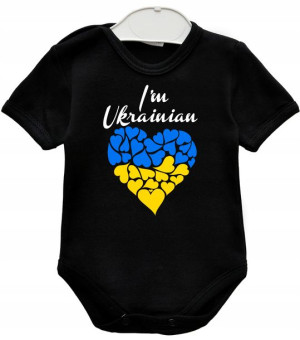 Body dziecięce patriotyczne I'M UKRAINIAN r. 92
