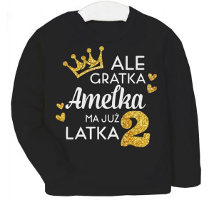 Bluzka URODZINY Ale gratka mam 2 latka IMIĘ r.104