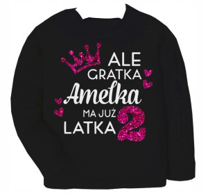 Bluzka URODZINY Ale gratka mam 2 latka IMIĘ r.86