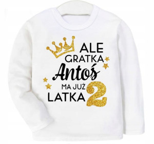 Bluzka koszulka Ale gratka mam 2 latka IMIĘ r 104