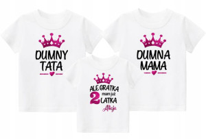 Zestaw na urodziny Mama Tata Dziecko 2 lata r. 92