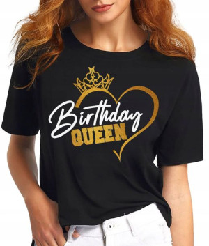 Koszulka damska URODZINY BIRTHDAY QUEEN BROKAT XL