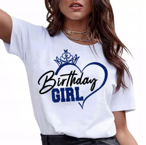 Koszulka damska URODZINY BIRTHDAY GIRL BROKAT M