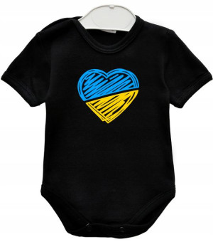 Body dziecięce patriotyczne Ukraina Serce r. 86