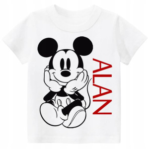 Koszulka Myszka Mickey imię dziecka PREZENT r. 86
