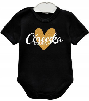 Body kr. rękaw CÓRECZKA TATUSIA BROKAT r. 98