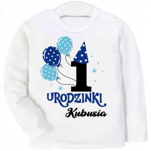 Bluzka koszulka Pierwsze urodziny ROK IMIĘ r. 92