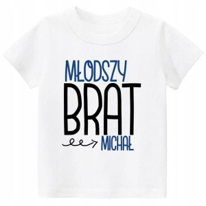 T-shirt koszulka MŁODSZY BRAT IMIĘ DZIECKA r. 110