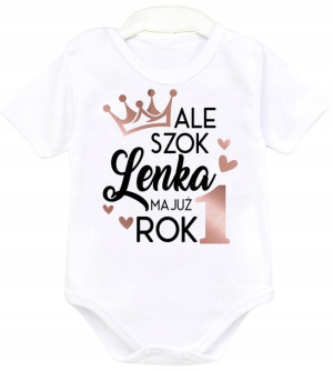 Body kr rękaw URODZINY Ale szok mam już rok r. 86