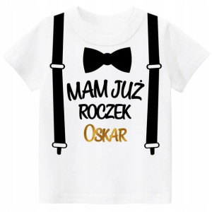 Koszulka Urodziny Rok Roczek Szelki Imię R. 92