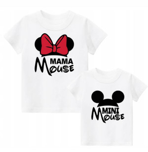 Zestaw koszulki MAMA SYN Minnie Mickey prezent 92