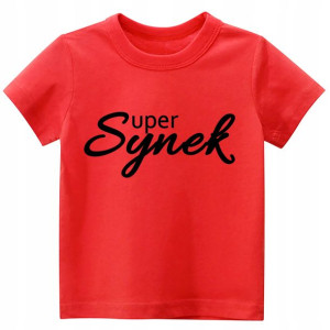Koszulka z nadrukiem tshirt Super Synek r. 86
