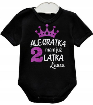 Body kr rękaw URODZINY Ale gratka mam 2 latka r 98