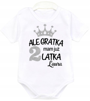 Body kr rękaw URODZINY Ale gratka mam 2 latka r 98