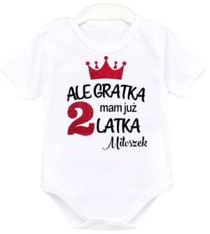 Body kr rękaw URODZINY Ale gratka mam 2 latka r 98