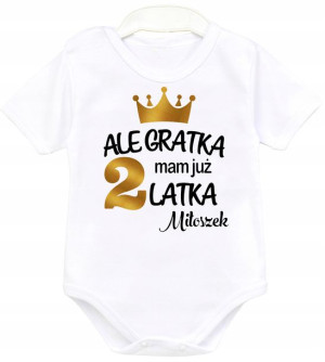 Body kr rękaw URODZINY Ale gratka mam 2 latka r 92