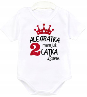Body kr rękaw URODZINY Ale gratka mam 2 latka r 92