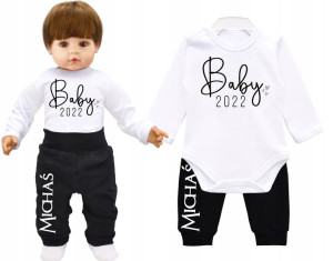 Komplet body spodnie BABY 2022 IMIĘ r. 86