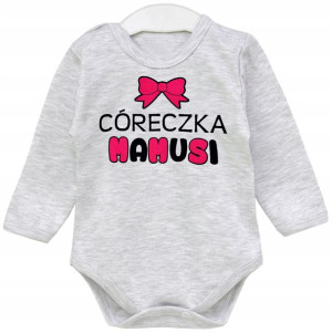 Body z długim rękawem napisy Córeczka mamusi r. 98
