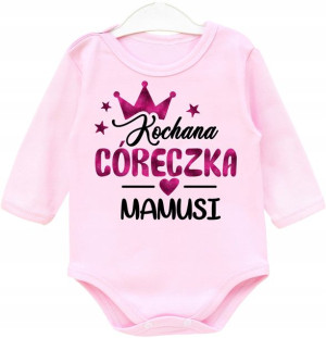 Body dł rękaw napisy Kochana córeczka mamusi r. 86
