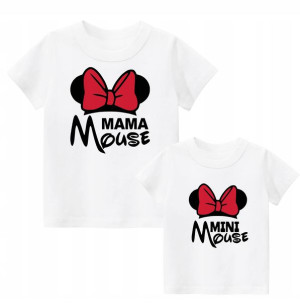 Zestaw 2 koszulki MAMA Córka Minnie prezent 134