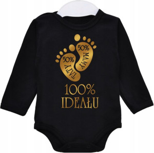 Body z nadrukiem dł rękaw napisy 100% ideału r. 98