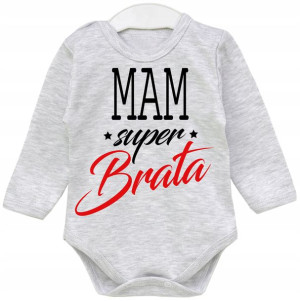 Body dł rękaw Mam super brata NAPISY r. 74