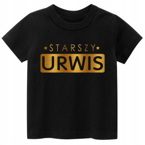 T-shirt, koszulka napisy Starszy urwis r. 92