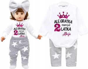 Komplet urodziny ALE GRATKA MAM 2 LATKA IMIĘ r 92