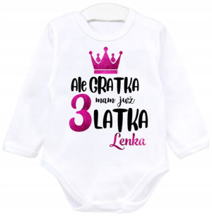 Body dł rękaw Ale gratka mam 3 latka IMIĘ r. 98