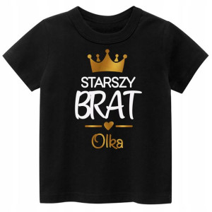 Koszulka bluzka URODZINY Starszy brat IMIĘ r. 122
