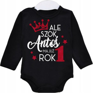 Body dł rękaw Ale szok mam już rok IMIĘ BROKAT 86