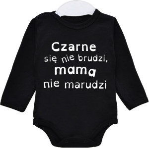 Body Czarne się nie brudzi mama nie marudzi r. 80