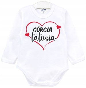 Body dziecięce dł rękaw napisy Córcia tatusia r 74