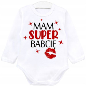 Body dł rękaw Mam super babcię DZIEŃ BABCI r. 80