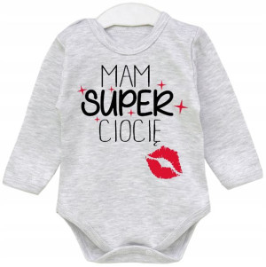 Body dziecięce dł rękaw Mam super ciocię r. 92