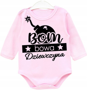 Body z dł. rękawem napisy BOMBOWA DZIEWCZYNA r. 86