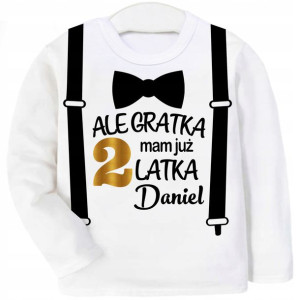 Bluzka koszulka Ale gratka mam 2 latka IMIĘ r 98