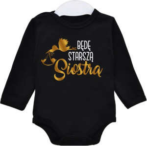 Body dł rękaw Bocian Będę starszą siostrą r. 98