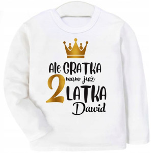Bluzka koszulka Ale gratka mam 2 latka IMIĘ r 98