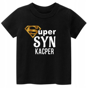 Koszulka t-shirt SUPER SYN NA PREZENT r. 164