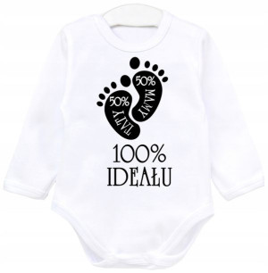 Body z nadrukiem dł rękaw napisy 100% ideału r. 92