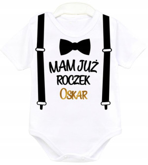 Body z nadrukiem Rok PIERWSZE URODZINY r. 80