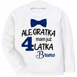 Bluzka koszulka Ale gratka mam 4 latka IMIĘ r 110